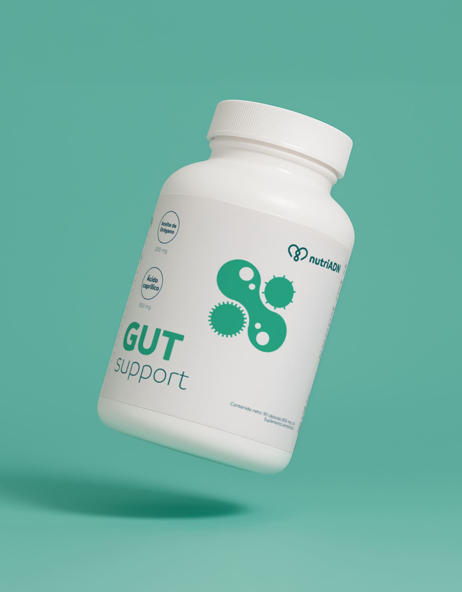 Gut Support con Aceite de Oregano , Ácido Caprílico y Menta – Salud Intestinal – Candida Cleanse