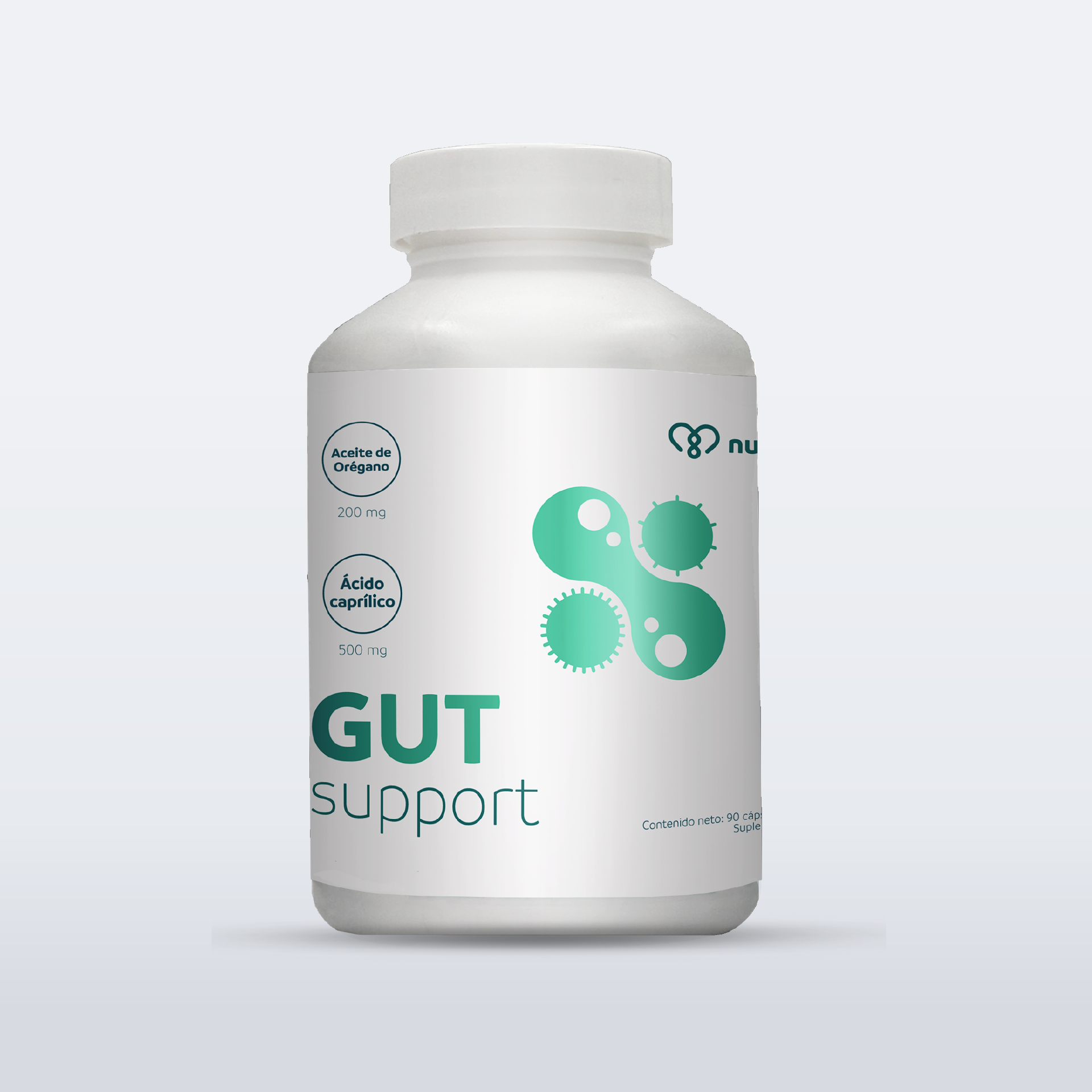 Gut Support con Aceite de Oregano , Ácido Caprílico y Menta – Salud Intestinal – Candida Cleanse