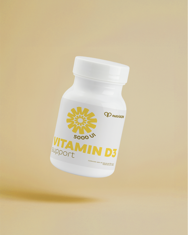 Vitamin D3 Support | 5,000 UI en cápsula vegana | Defensas, huesos y músculos
