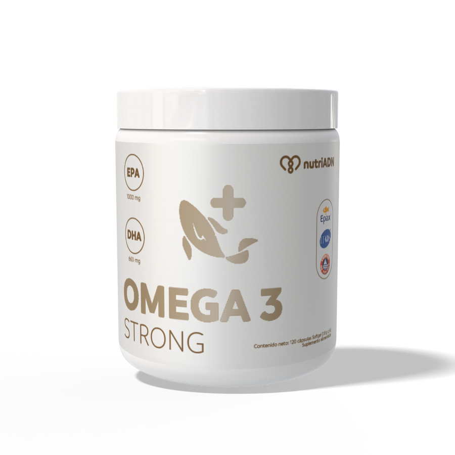 Omega 3 Strong – Alta Concentración EPA (1000 MG) y DHA (660 MG) Por Porción