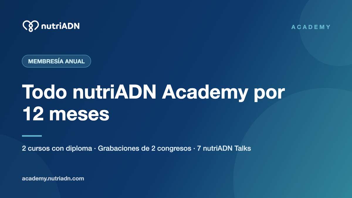 Membresía anual nutriADN Academy